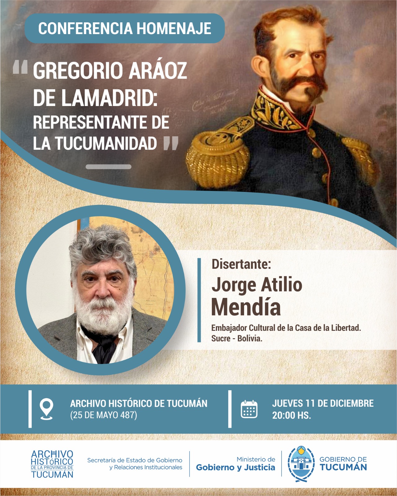 Conferencia Homenaje a Gregorio Aráoz de Lamadrid. 
