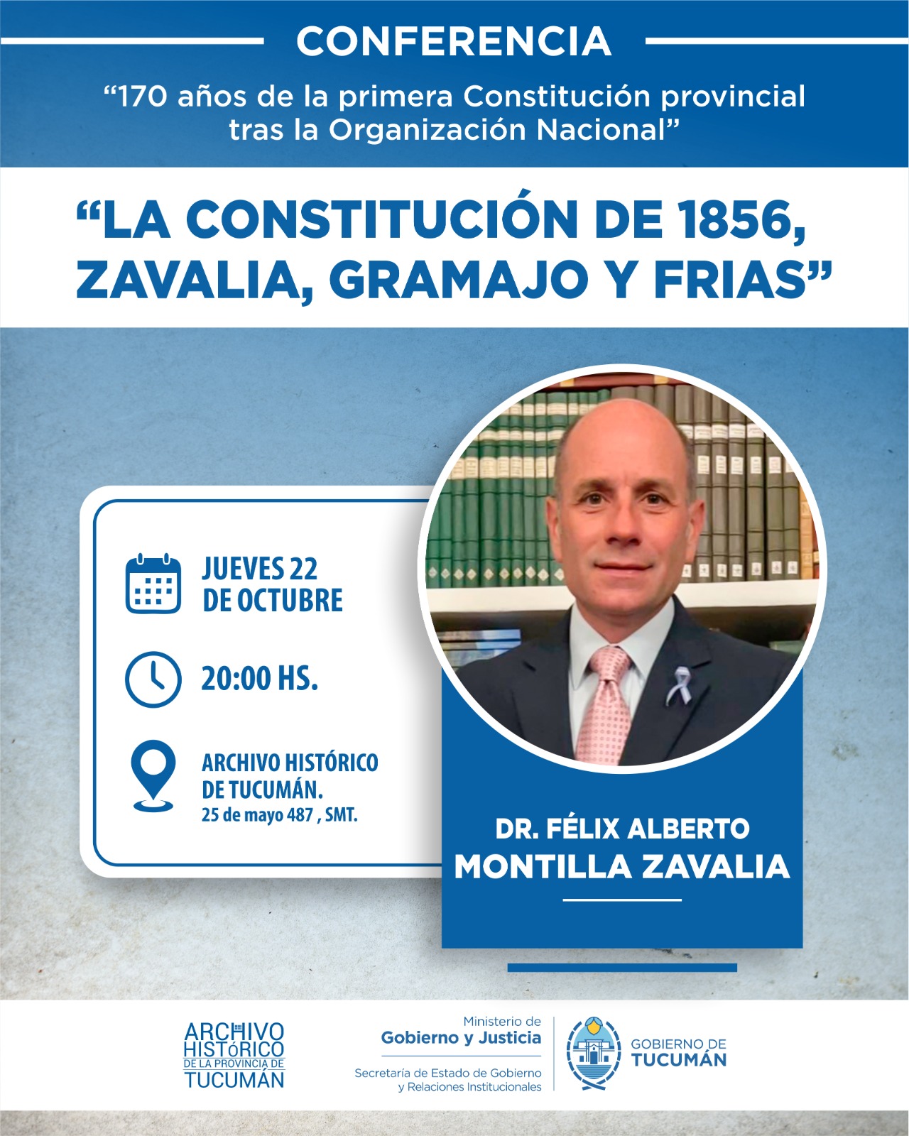 CONFERENCIA 📜 170 AÑOS DE LA PRIMERA CONSTITUCIÓN PROVINCIAL